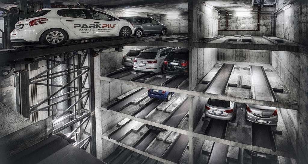 Système de parking automatique PARKPIÙ — galerie des installations