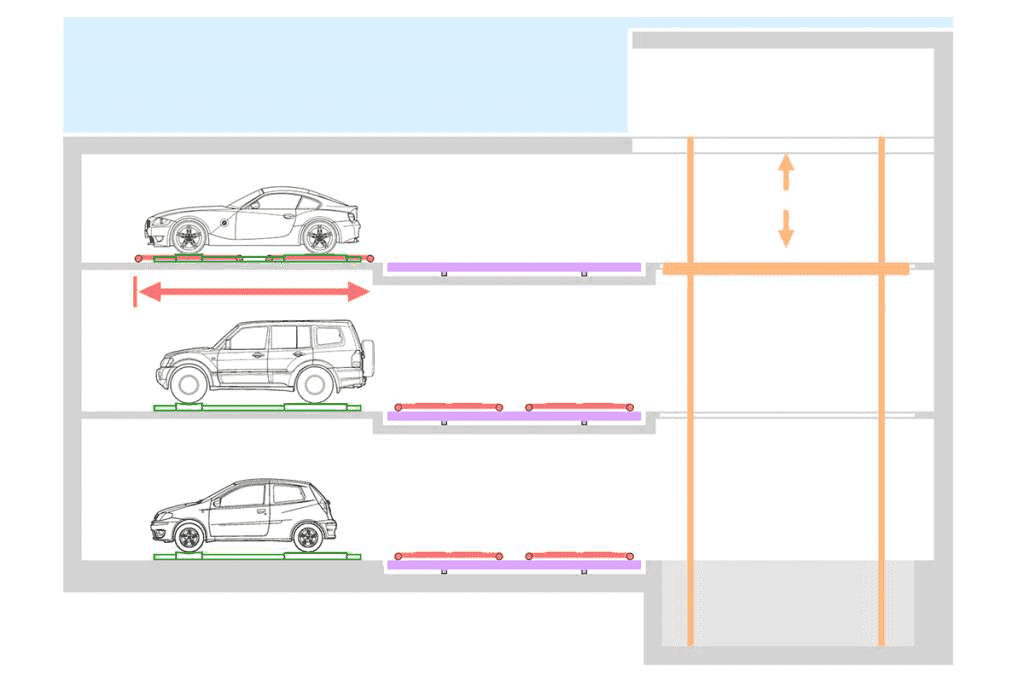 Schéma technique latéral Shuttle Park T
